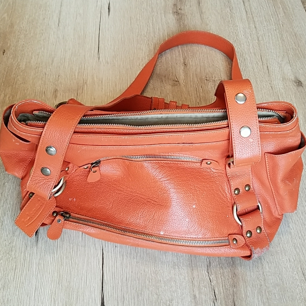 Baby kaed leather diaper bag